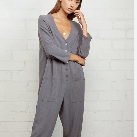 Rachel Pally Troy Jumpsuit Linen Gray - Picture 1 of 4